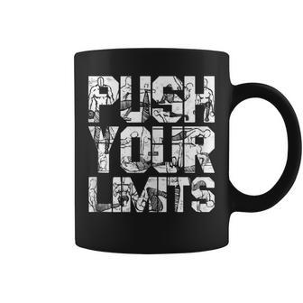 Push Your Limits Street Workout Bar Exercises Calisthenics Coffee Mug - Monsterry DE