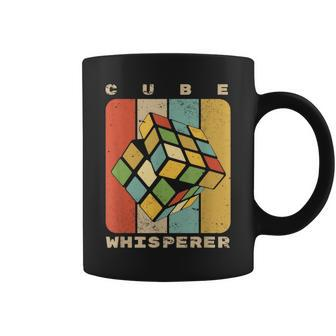 Puzzle Cube Whisperer Vintage Speed Cubing Youth Math Coffee Mug - Monsterry
