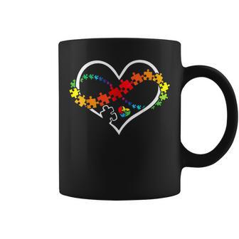 Puzzle Heart Autism Awareness Support Teacher Family Mom Coffee Mug | Mazezy DE