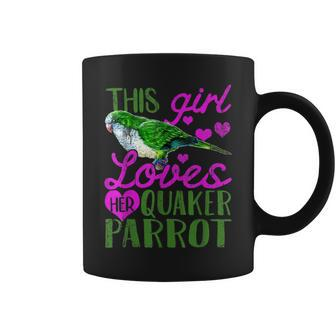 Quaker Parrot Girl Pet Bird Coffee Mug | Crazezy