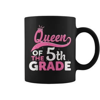 Queen Of The 5Th Grade Crown Back To School Teacher Coffee Mug - Seseable
