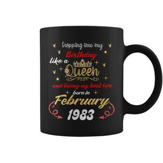 Queen Was Born In February 1983 Stepping Into My Birthday Coffee Mug | Mazezy