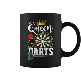 Queen Of Darts For Dart Throwing League Coffee Mug - Thegiftio UK