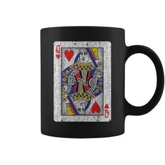 Queen Of Hearts Card Poker Bridge Player Costume Coffee Mug - Monsterry