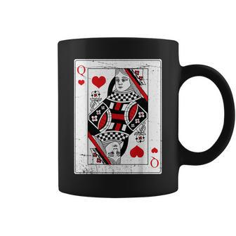 Queen Of Hearts Valentines Day Cool V-Day Couple Matching Coffee Mug - Seseable