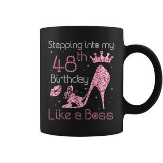 Queen Stepping Into My 48Th Birthday Like A Boss Born 1972 Coffee Mug - Monsterry AU