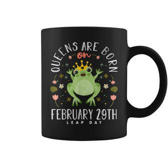 Queens Are Born On February 29Th Leap Year Girls Frog Coffee Mug - Monsterry UK