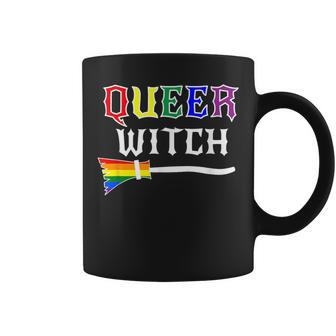 Queer Witch Pride Lesbian Gay Rainbow Coffee Mug - Monsterry CA