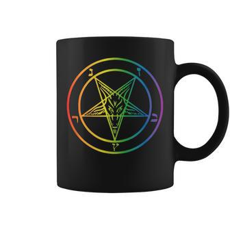 Quer Baphomet Pride Rainbow Satan Lesbian Gay Csd Lgbtq Coffee Mug - Monsterry UK