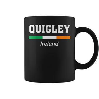 Quigley Irish Name Ireland Flag Emblem Coffee Mug - Monsterry DE