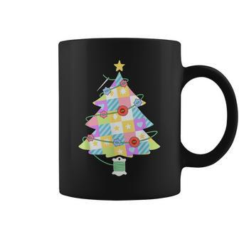 Quilt Christmas Tree Quilting For Craft Sewing Coffee Mug - Monsterry AU