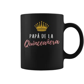 Quinceanera Papa Dad Father Rose 15 Party Quince Matching Coffee Mug - Monsterry DE