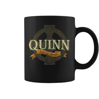 Quinn Irish Surname Quinn Irish Family Name Celtic Cross Coffee Mug - Seseable