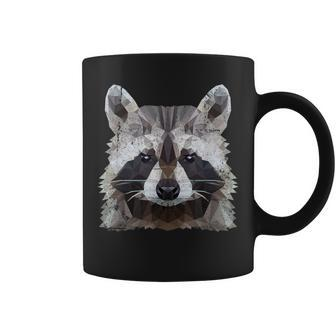 Raccoon Vintage Polygon Raccoon Tassen - Seseable