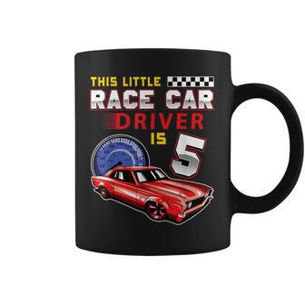 Race Car 5Th Birthday Toddler Boy Racing 5 Years Old Coffee Mug - Monsterry AU