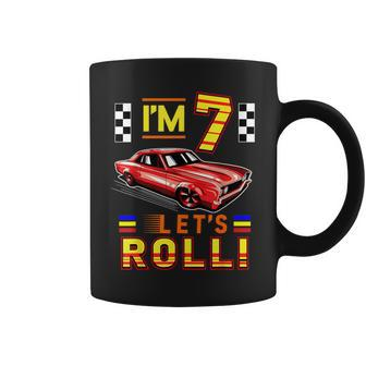 Race Car 7Th Birthday Toddler Boy Racing 7 Years Old Coffee Mug - Monsterry UK