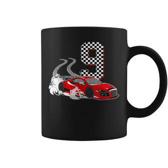 Race Car 9 Years Old Racing Car 9Th Birthday Racecar Boys Coffee Mug - Monsterry UK