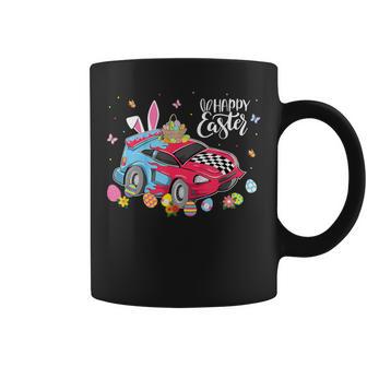 Race Car Happy Easter Eggs Bunny Toddler Racing Car Driver Coffee Mug - Monsterry DE