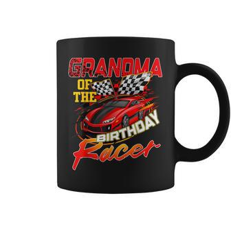 Race Car Party Grandma Of The Birthday Racer Racing Family Coffee Mug - Thegiftio UK