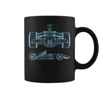 Racing Car Schematic Engineer Formula Team Fan Coffee Mug - Thegiftio UK