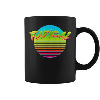 Radical Hot Sun Retro 80S 90S Vintage Outrun Coffee Mug - Monsterry