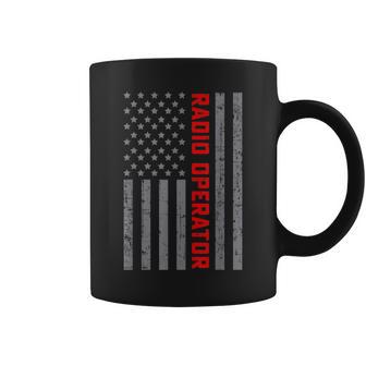 Radio Operator Vintage Us Flag For Dad Coffee Mug - Monsterry