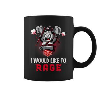 I Would Like To Rage Barbarian Panda Tabletop Gamers Coffee Mug | Mazezy