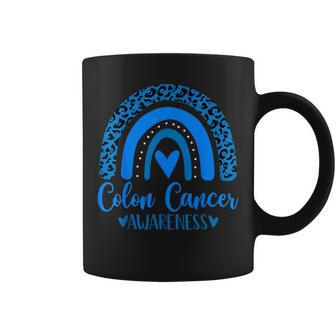 Rainbow March We Wear Blue Colorectal Cancer Awareness Colon Coffee Mug | Mazezy UK