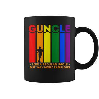 Rainbow Pride Flag Fabulous Guncle For Gay Uncle Coffee Mug - Thegiftio UK