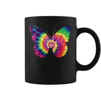 Rainbow Tie Dye Butterfly Tye Die Look Cool Coffee Mug - Monsterry AU