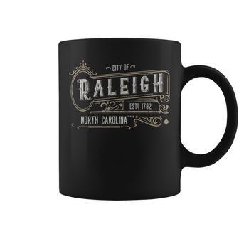 Raleigh Nc Vintage Victorian Style Home City Distressed Coffee Mug - Monsterry AU