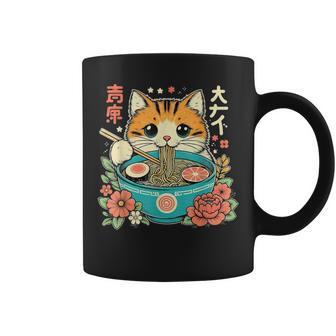 Ramen Cat Kawaii Neko Japanese Noodles Aesthetic Otaku Lover Coffee Mug - Thegiftio UK
