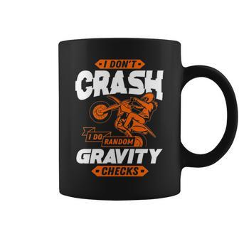 Random Gravity Checks Motocross & Dirt Bike Coffee Mug | Mazezy
