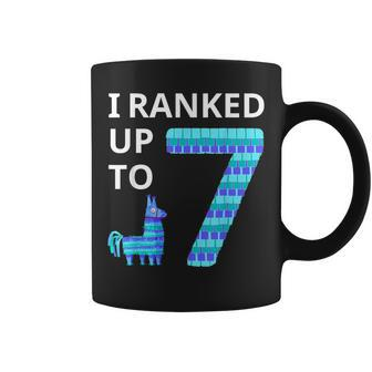 I Ranked Up To 7 Birthday Video Game Llama Piñata Birthday Coffee Mug - Thegiftio UK