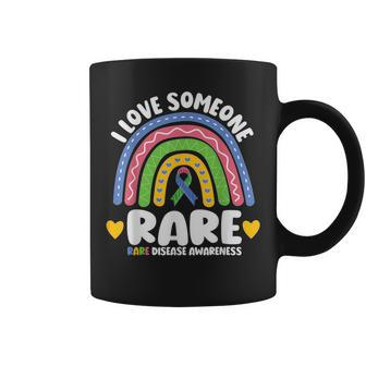 Rare Disease Day I Love Someone Rare Rainbow Zebra Ribbon Coffee Mug - Seseable