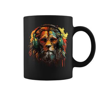 Rasta Lion Reggae Jamaican Culture Rastafari Vibrant Colors Coffee Mug - Thegiftio UK