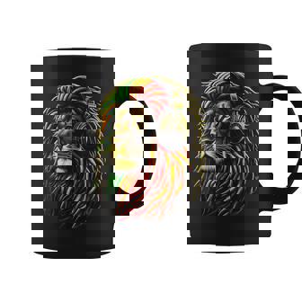 Rasta Reggae Music Headphones Jamaican Lion Judah Coffee Mug | Seseable UK