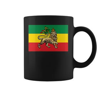 Rastafarian Lion Of Judah Rasta Flag Coffee Mug - Monsterry DE