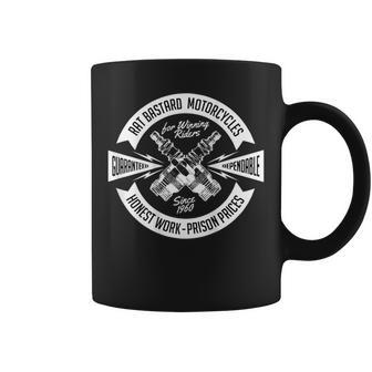 Rat Bastard Motorcycles Crossed Spark Plugs Prison Prices Coffee Mug - Monsterry DE