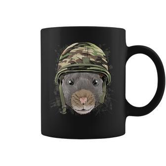 Rat Soldier Veteran Army Rat Rodent Lover Coffee Mug - Monsterry