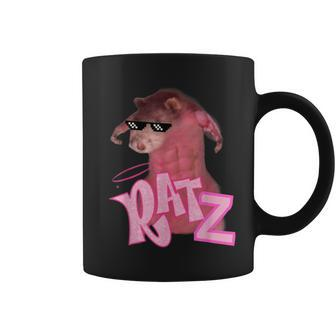 Ratz Gangster Mouse Pink Rat Memes Muscle Ratz Coffee Mug - Monsterry