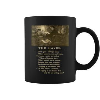 Raven Midnight Dreary Classic Poetry By Poet Edgar Allan Poe Coffee Mug - Monsterry DE