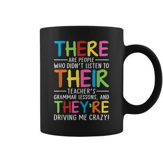 There Their They're English Grammar Teacher Humor Coffee Mug - Monsterry CA