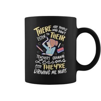 There Their They're English Teacher Grammar Police Coffee Mug - Monsterry DE