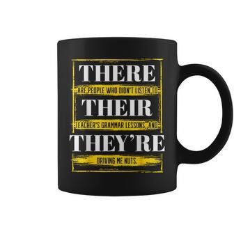 There Their They're Grammar Teacher Instructor Professor Coffee Mug - Monsterry