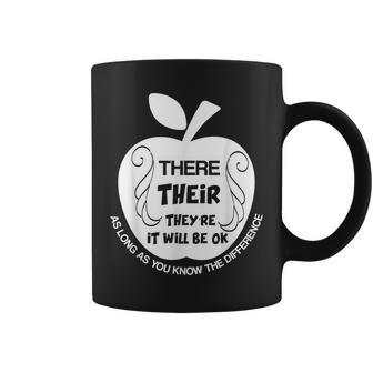 There Their They're It Will Be Ok Teacher Coffee Mug - Monsterry