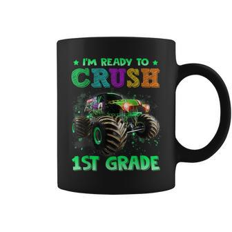 Ready To Crush 1St Grade Monster Truck Back To School Coffee Mug | Crazezy