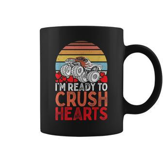 Ready To Crush Hearts Monster Truck Toddler Boys Valentine Coffee Mug - Thegiftio UK