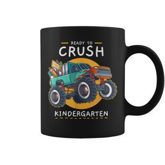 Ready To Crush Kindergarten Back To School Monster Truck Coffee Mug - Monsterry
