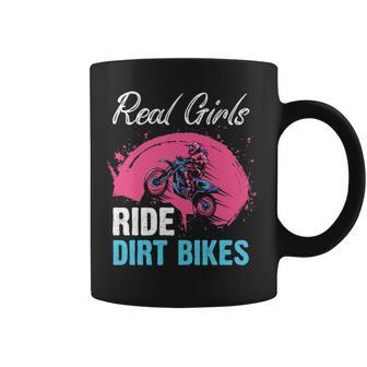 Real Girls Ride Dirt Bikes Dirt Bike Riding Lovers Motocross Coffee Mug | Mazezy